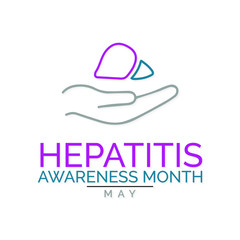 Vector illustration on the theme of Hepatitis awareness month Observed each year in May.