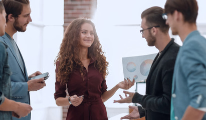 creative business team standing in office