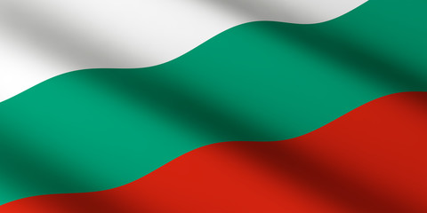 Naklejka premium flag of Bulgaria bulgarian bulgarians 3D