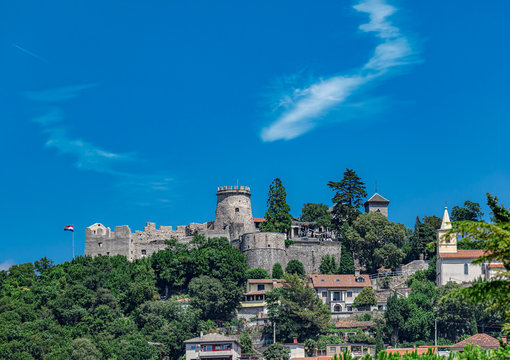 Castle Trsat on the hill in Rijeka, Croatia