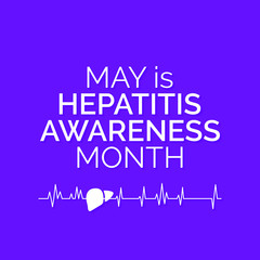 Vector illustration on the theme of Hepatitis awareness month Observed each year in May.