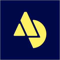 AD simple Monogram Logo Design