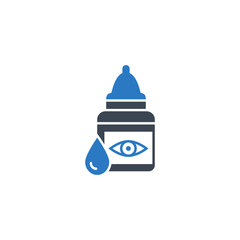 Eye Drops related vector glyph icon. Isolated on white background. Vector illustration.