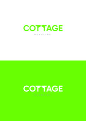 Eco house company logo template.