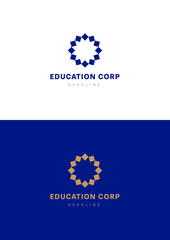 Education corp company logo template.