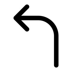 turn left icon vector