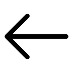 Left Arrow Line Icon Vector