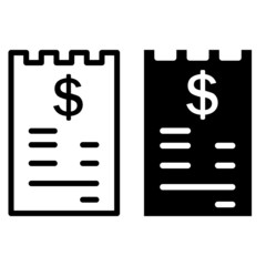 
receipt vector icon. Designed for web and software interfaces.