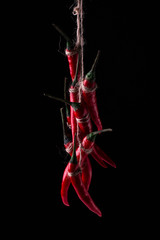 hot chili peppers hanging