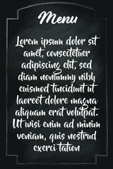 Ardoise pour pr&eacute;sentation menu restauration, caf&eacute; bars