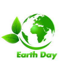 Earth Day Earth Logo, vector art illustration.