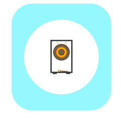 gong musical instruments on white background