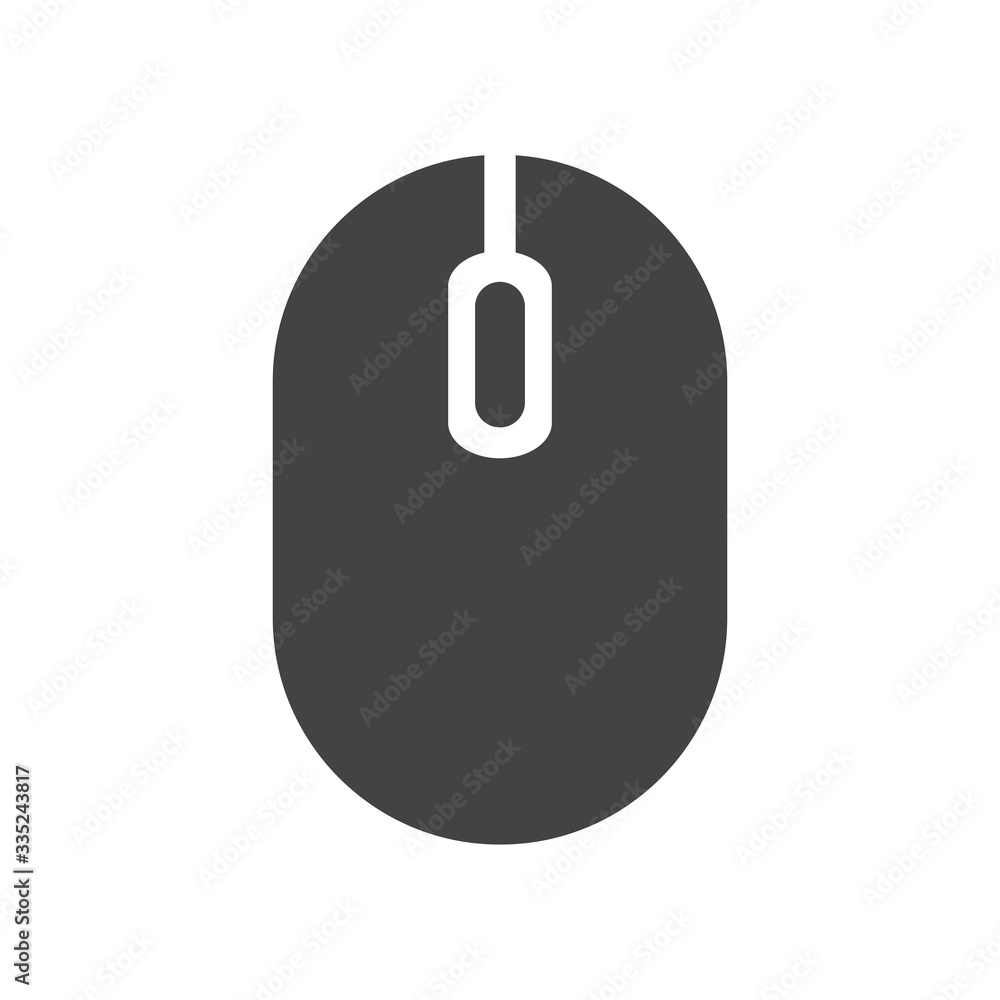 Fototapete computer mouse object or icon symbol. vector mouse icon isolated on white background. modern compute