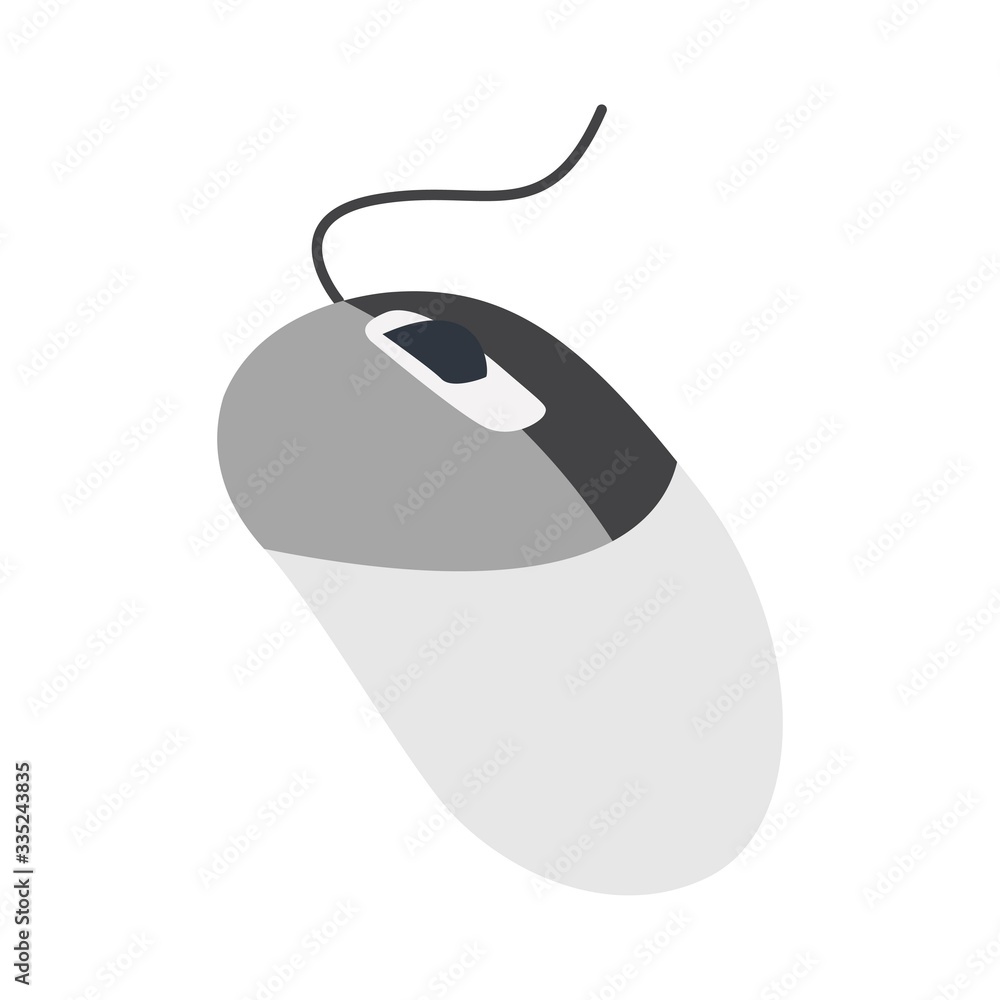 Fototapete computer mouse object or icon symbol. vector mouse icon isolated on white background. modern compute