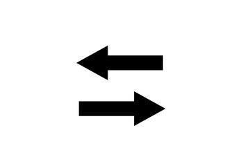 Left and right arrows. Vector icon.