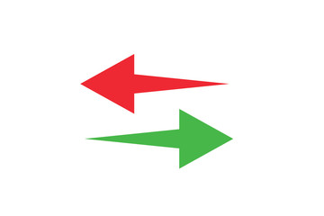 Left and right arrows. Vector icon.