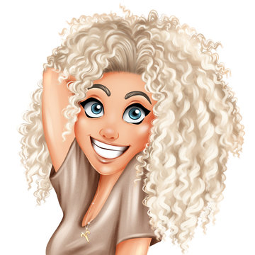 Curly Hair Cartoon Images – Browse 465,390 Stock Photos, Vectors, and Video  | Adobe Stock