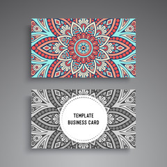 Business Card. Vintage decorative elements