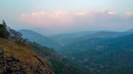 Famous, beautifut and ever green hill station, Munnar, in Kerala, South India