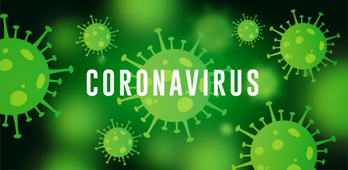 Coronavirus Background, Covid-19 Background, Virus Background, Coronavirus Background with Green Gradient 