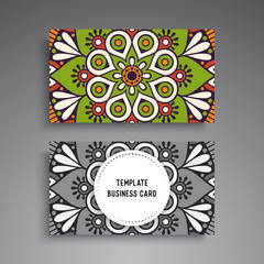 Business Card. Vintage decorative elements