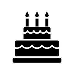 birthday cake icon design, flat style trendy collection