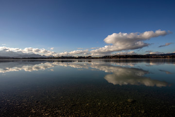 Fototapeta premium Lake Forggensee, Bavaria, Germany 