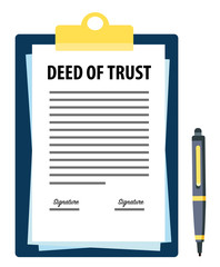 Signed deed of trust with pen