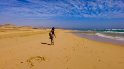 Naklejka premium Das Paradies für Wassersportler die Playa Sotavento