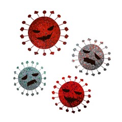 「コロナウイルス」医療の解説イラスト[ウイルス・社会問題を親しみやすいイラストで説明]