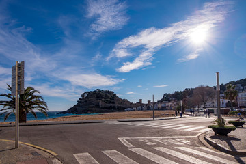 Obraz premium Tossa de Mar on Costa Brava, Catalonia, Spain.
