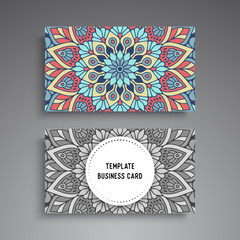 Business Card. Vintage decorative elements