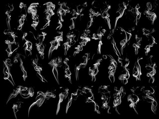 The smoke isolated on background