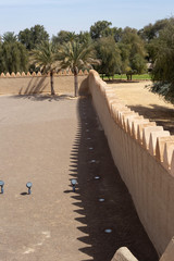 Lehmmauer im Jahili Fort in Al Ain in den Emiraten
