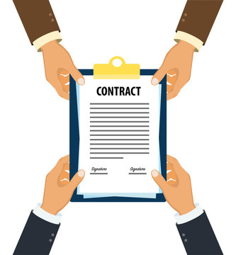 Executive Handing Over Contract Document