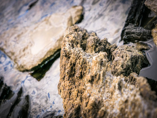 rock in a lake