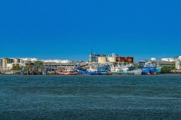 Fototapeta premium 03 kwietnia 2020: Transport statkiem został zakłócony z powodu skutków Covid 19.