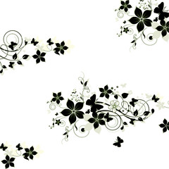 floral background with butterflies