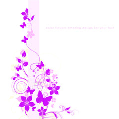 floral background with butterflies