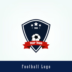 Fototapeta premium soccer football club logo badge for your team With background