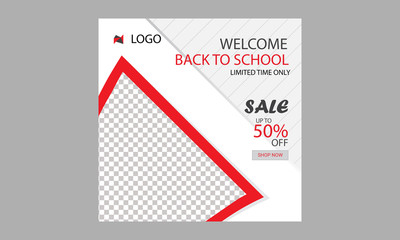 Modern promotion square web banner for social media mobile apps. Elegant sale and discount promo backgrounds for digital marketing graphic elements