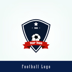 Fototapeta premium soccer football club logo badge for your team With background