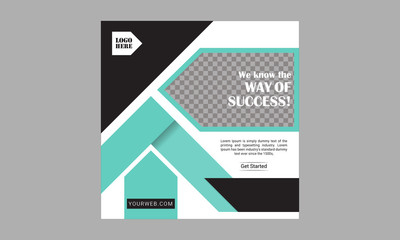 Modern promotion square web banner for social media mobile apps. Elegant sale and discount promo backgrounds for digital marketing graphic elements