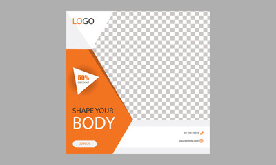 Modern promotion square web banner for social media mobile apps. Elegant sale and discount promo backgrounds for digital marketing graphic elements