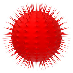 coronavirus covid-19  one red isolated  for background   - 3d rendering