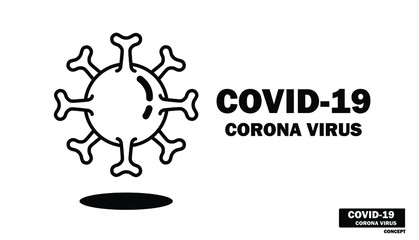 Coronavirus or COVID-19  Flat icon