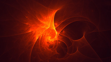 3D rendering abstract fractal light background