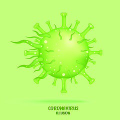 Coronavirus or COVID-19 illustration