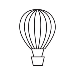 hot air balloon outline icon vector isolated
