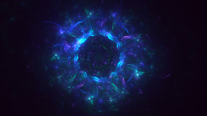 3D rendering abstract fractal light background